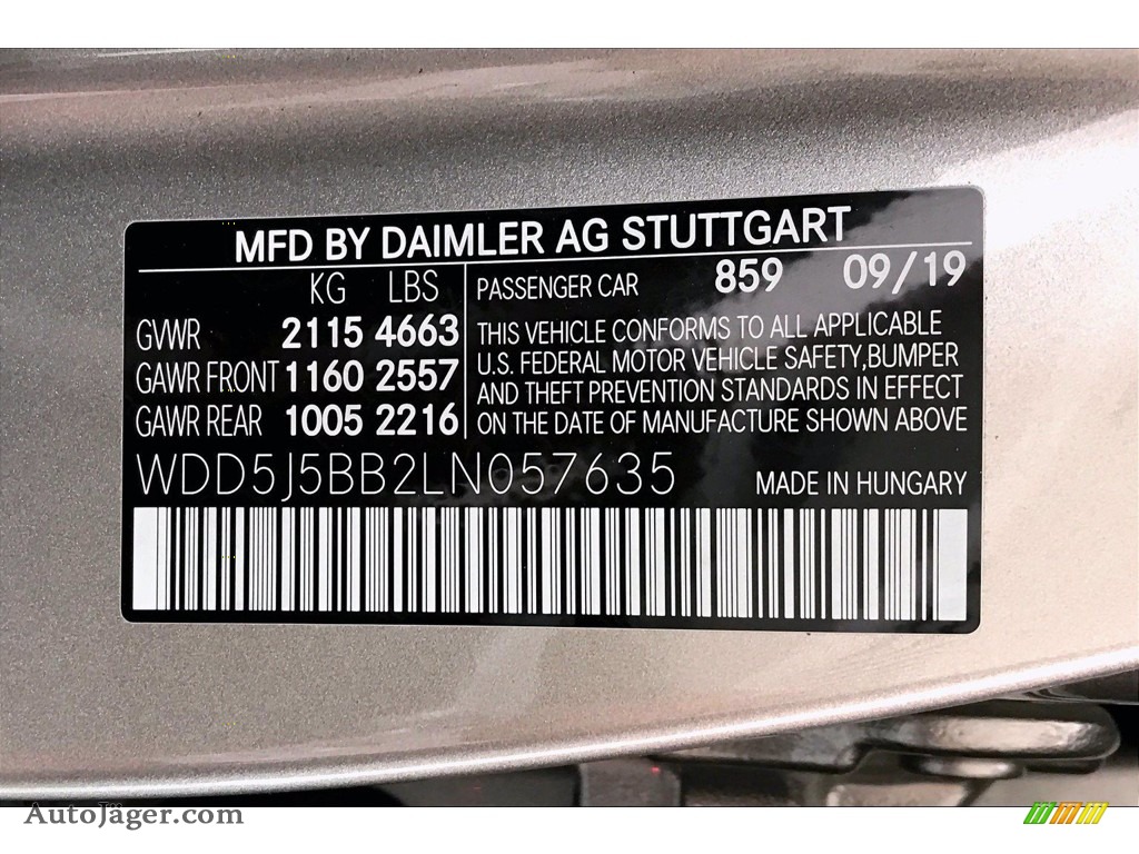 2020 CLA AMG 35 Coupe - Mojave Silver Metallic / Black photo #24