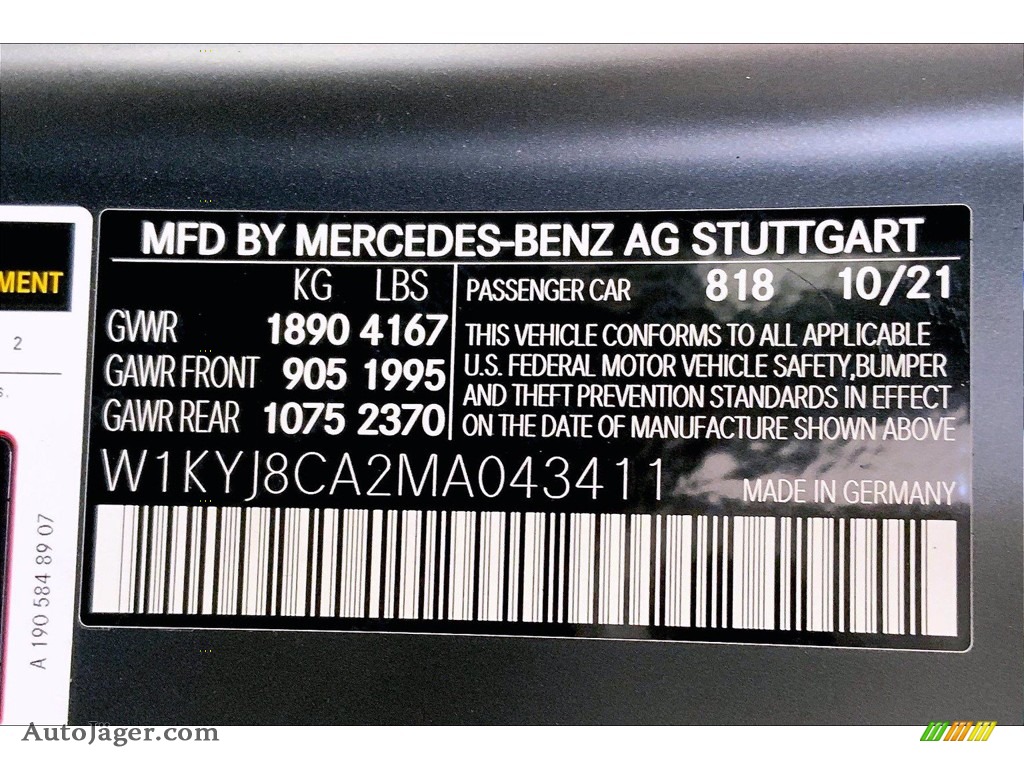 2021 AMG GT Coupe - designo Graphite Grey Magno (Matte) / Black photo #10