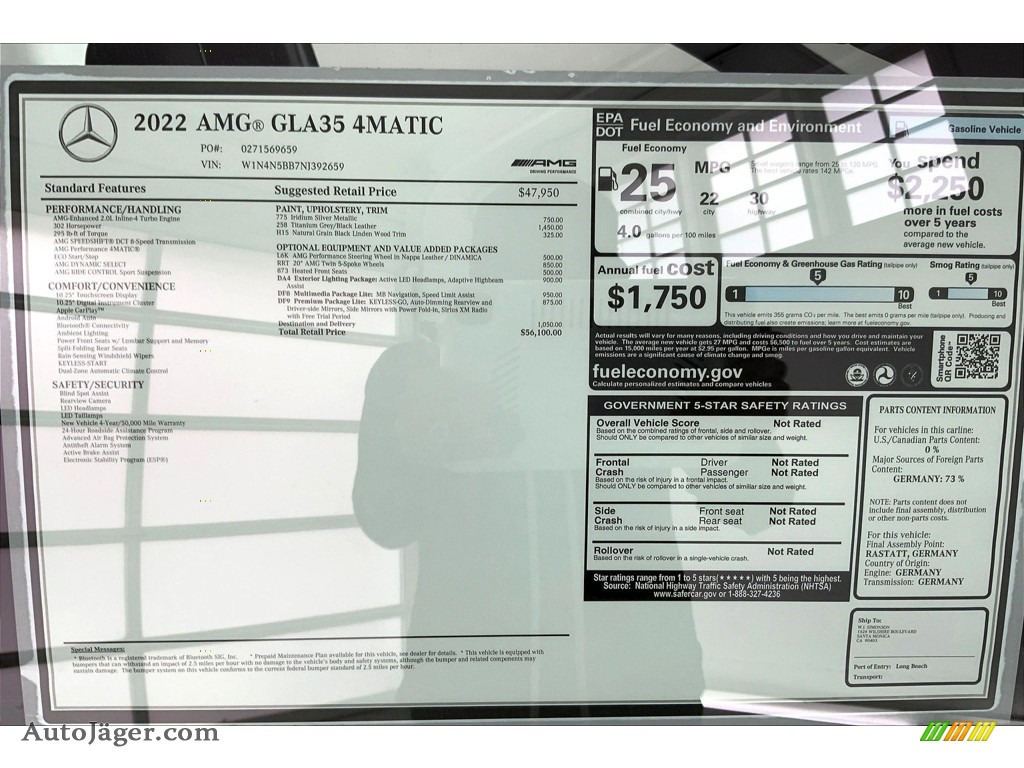 2022 GLA AMG 35 4Matic - Iridium Silver Metallic / Neva Gray/Black photo #13