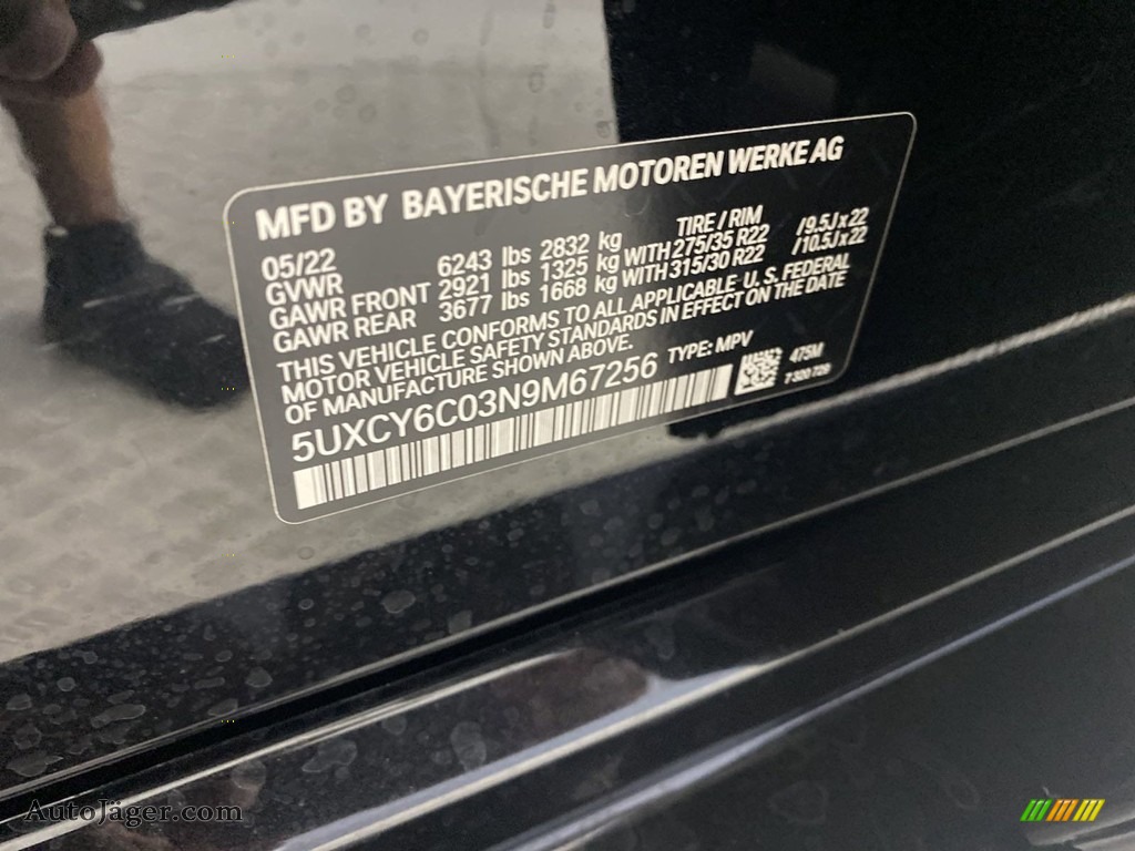 2022 X6 xDrive40i - Black Sapphire Metallic / Tacora Red photo #26