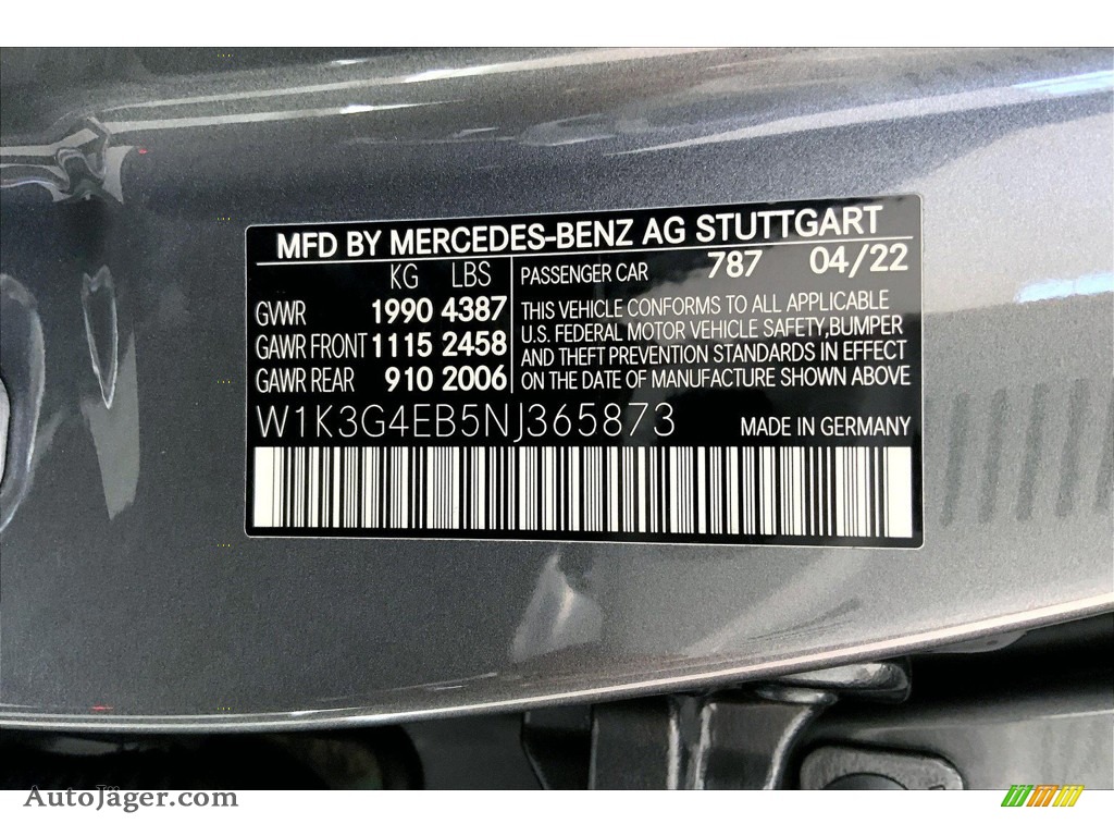 2022 A 220 Sedan - Mountain Gray Metallic / Black photo #11