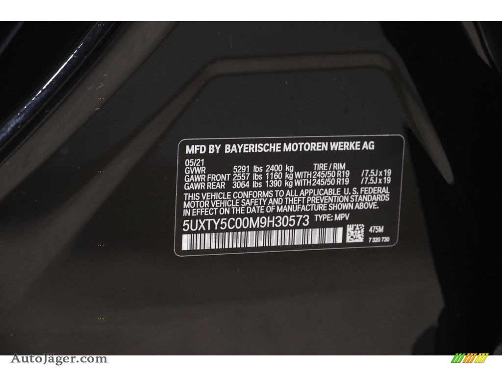2021 X3 xDrive30i - Black Sapphire Metallic / Black photo #23