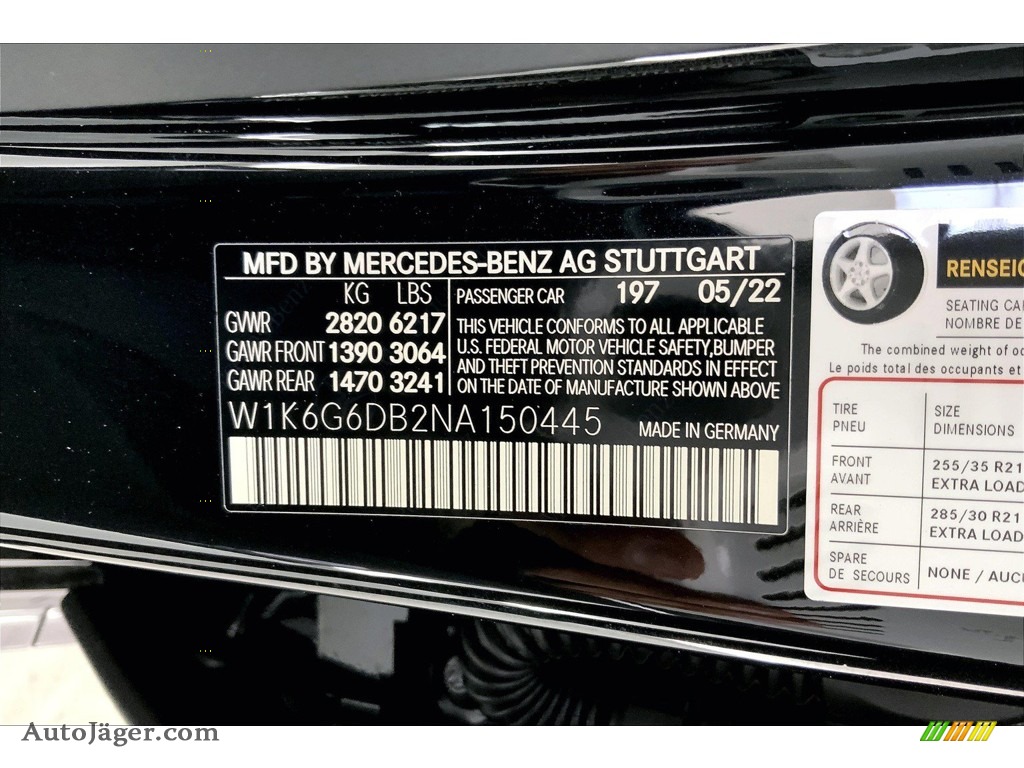 2022 S 500 4Matic Sedan - Obsidian Black / Black photo #11