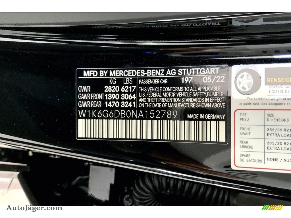 2022 S 500 4Matic Sedan - Obsidian Black / Black photo #11