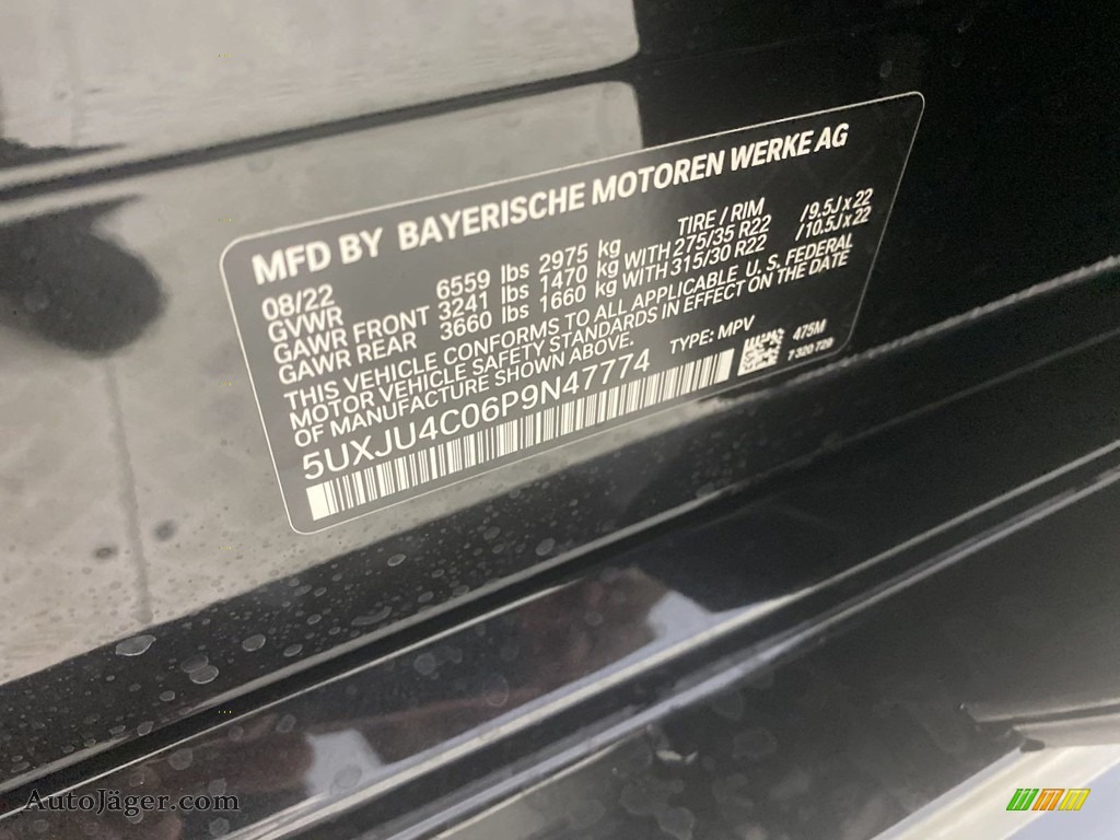 2023 X5 M50i - Black Sapphire Metallic / Black photo #27