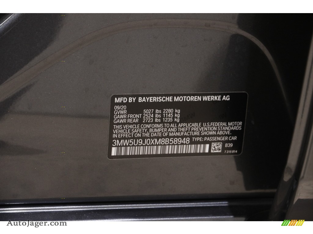 2021 3 Series M340i xDrive Sedan - Mineral Gray Metallic / Black photo #25