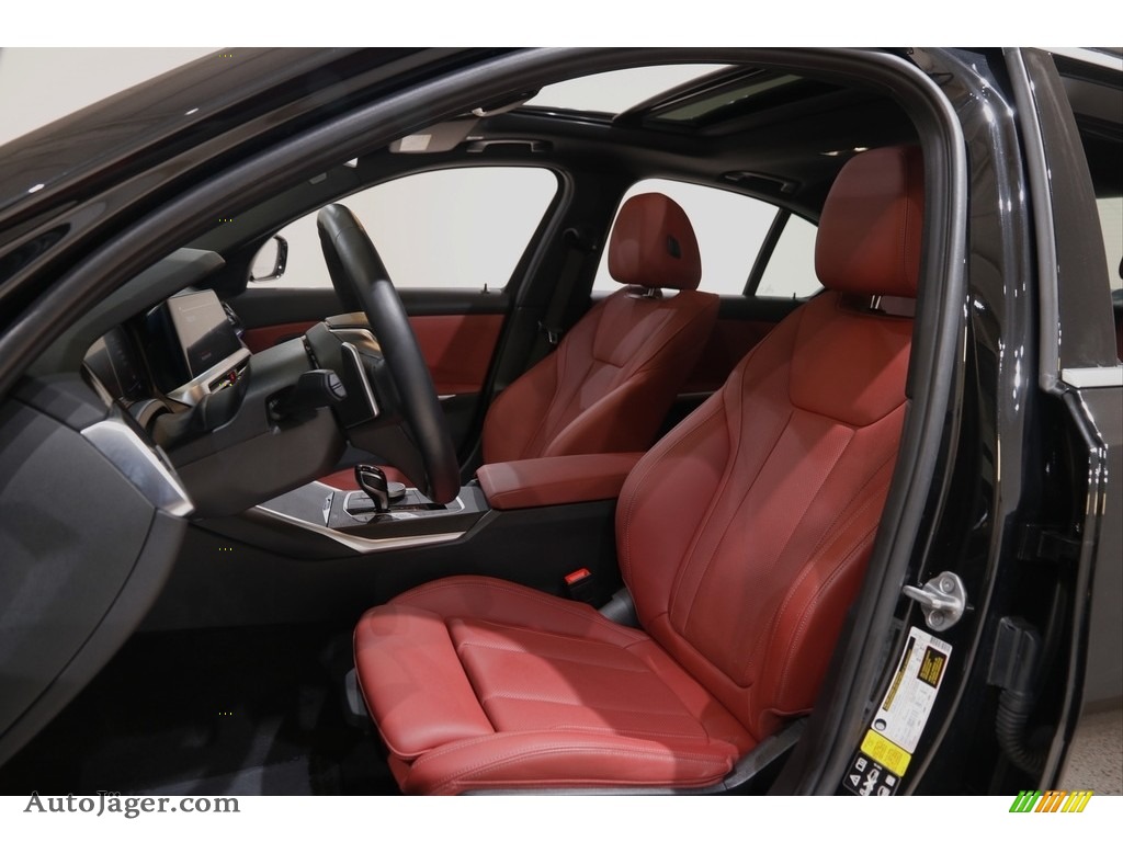 2022 3 Series 330i xDrive Sedan - Black Sapphire Metallic / Tacora Red photo #5