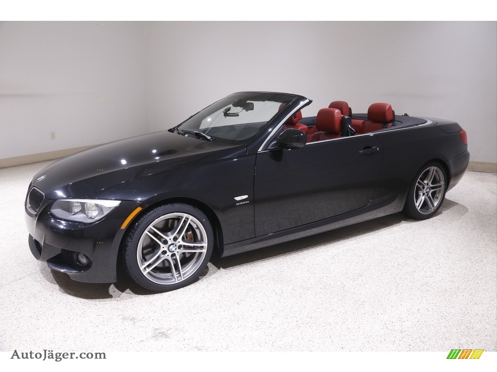 2012 3 Series 335is Convertible - Black Sapphire Metallic / Coral Red/Black photo #4