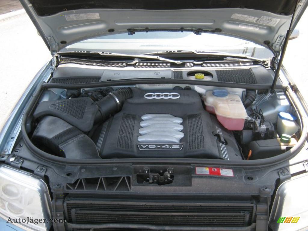 2002 A6 4.2 quattro Sedan - Crystal Blue Metallic / Ebony Black photo #9