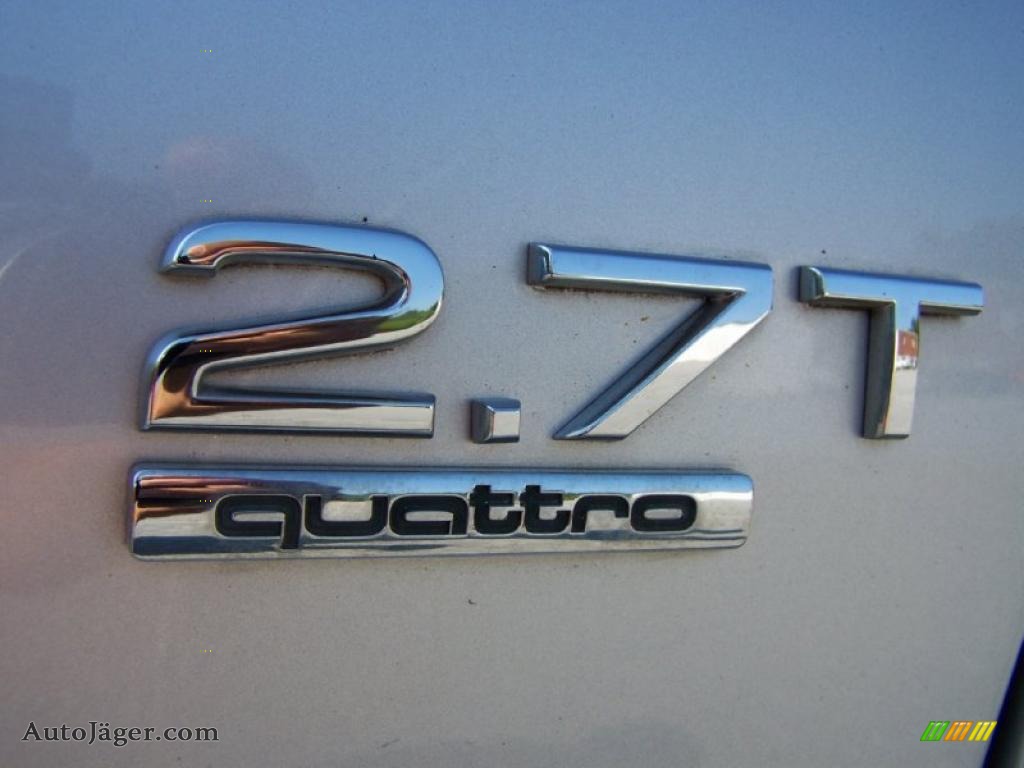 2001 A6 2.7T quattro Sedan - Light Silver Metallic / Onyx photo #17