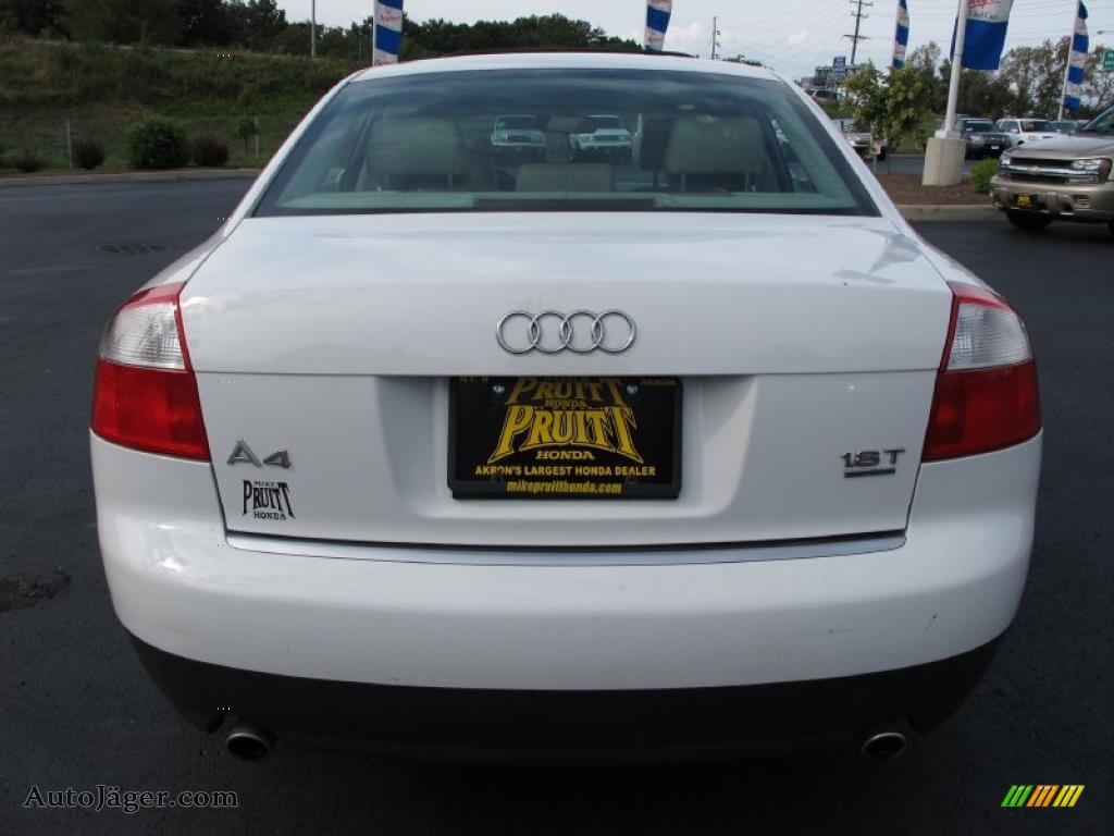 2003 Audi A4 1.8T quattro Sedan in Polar White photo #8 ...