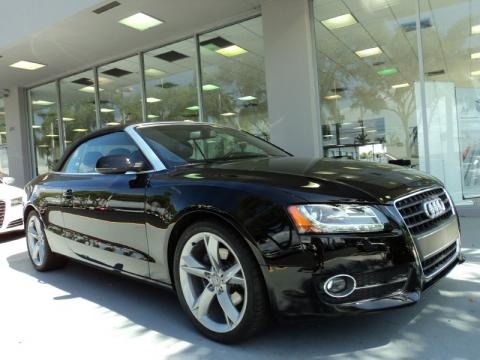 Audi A5 Cabriolet Black. Brilliant Black Audi A5 2.0T