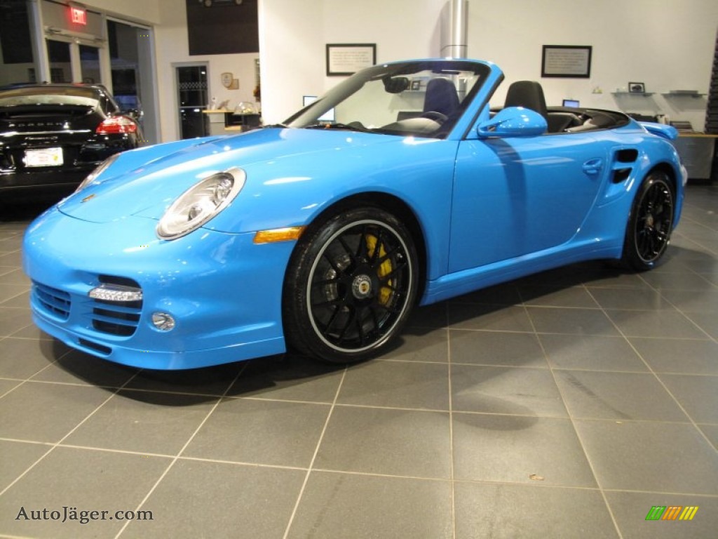 Paint to Sample Bright Blue / Black Porsche 911 Turbo S Cabriolet