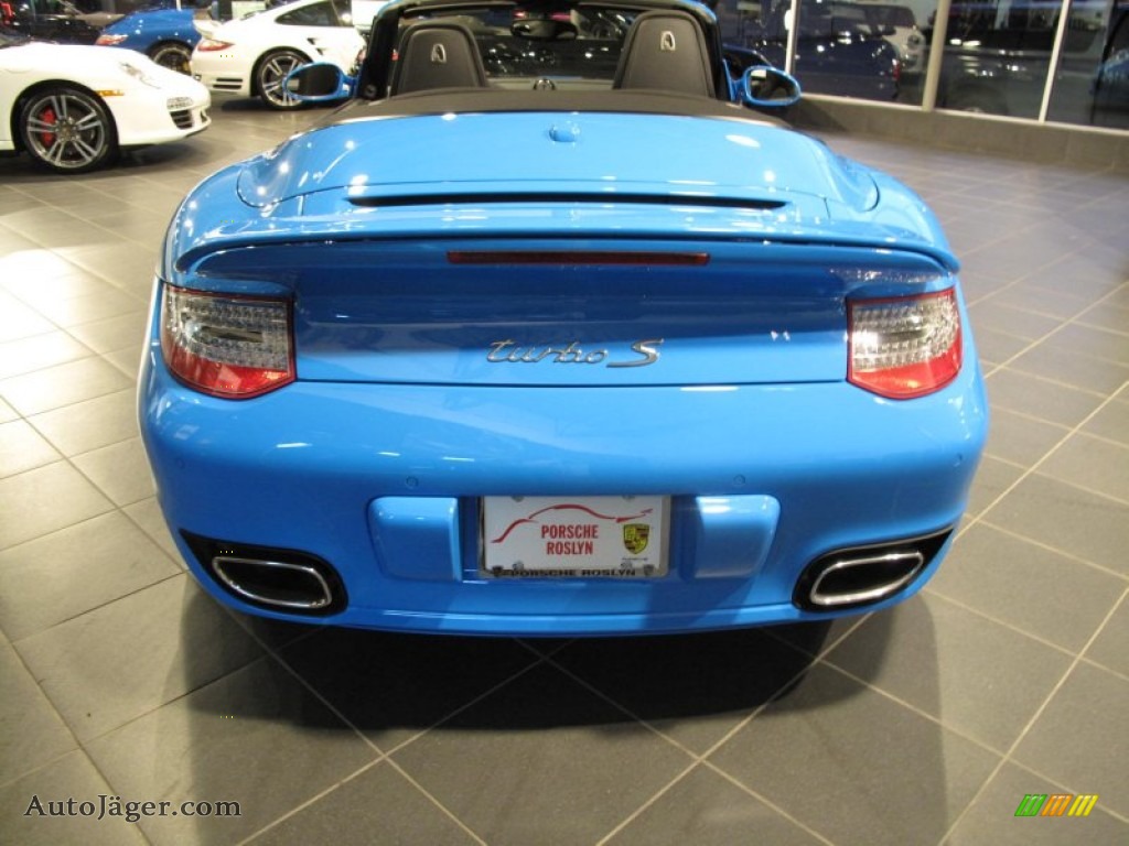 2012 911 Turbo S Cabriolet - Paint to Sample Bright Blue / Black photo #4