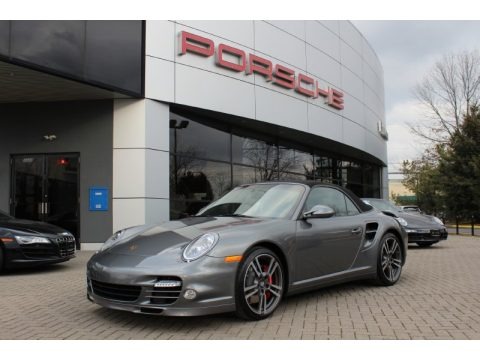 Meteor Grey Metallic 2012 Porsche 911 Turbo Cabriolet