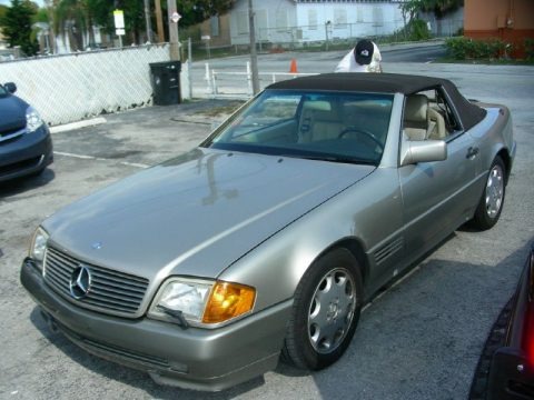 Smoke Silver Metallic 1991 Mercedes-Benz SL Class 300 SL Roadster