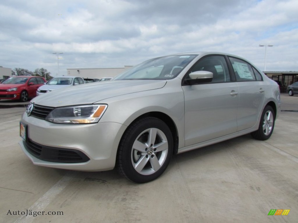 2012 Jetta TDI Sedan - White Gold Metallic  Titan Black photo #1