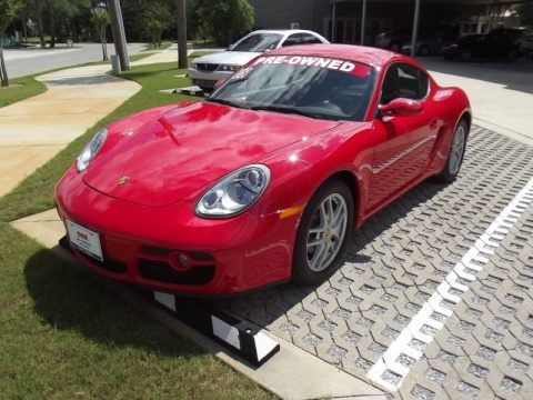Guards Red 2008 Porsche Cayman 