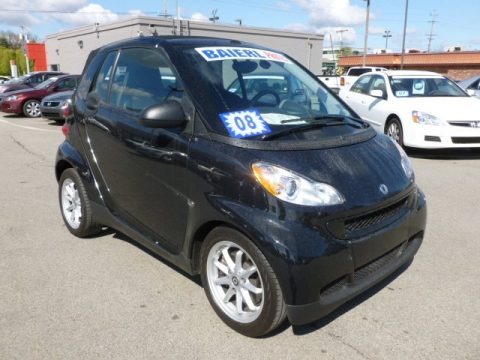 Deep Black 2008 Smart fortwo passion cabriolet Deep Black 2008 Smart fortwo passion cabriolet