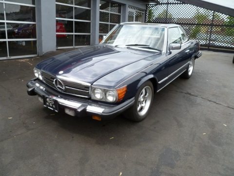 Dark Blue 1985 Mercedes-Benz SL Class 380 SL Roadster