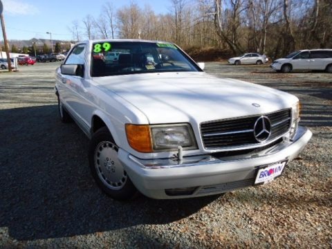 White 1989 Mercedes-Benz S Class 560 SEC Coupe
