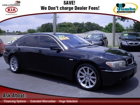 Jet Black 2004 BMW 7 Series 745Li Sedan Jet Black 2004 BMW 7 Series 745Li Sedan