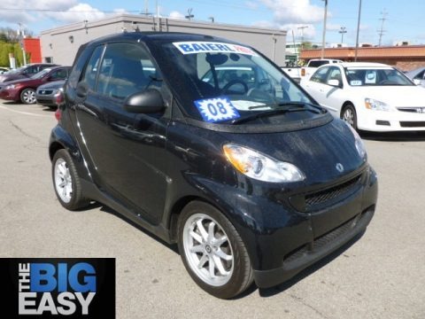 Deep Black 2008 Smart fortwo passion cabriolet Deep Black 2008 Smart fortwo passion cabriolet