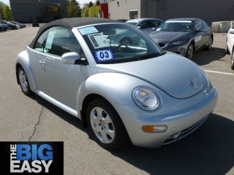 Reflex Silver Metallic 2003 Volkswagen New Beetle GLS Convertible Reflex Silver Metallic 2003 Volkswagen New Beetle GLS Convertible