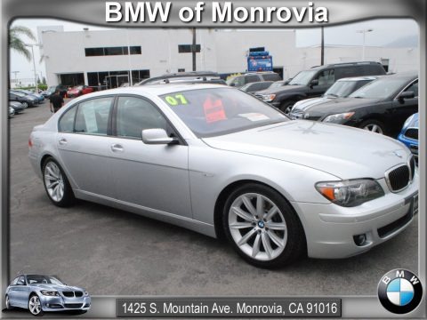 Titanium Silver Metallic 2007 BMW 7 Series 750Li Sedan Titanium Silver Metallic 2007 BMW 7 Series 750Li Sedan