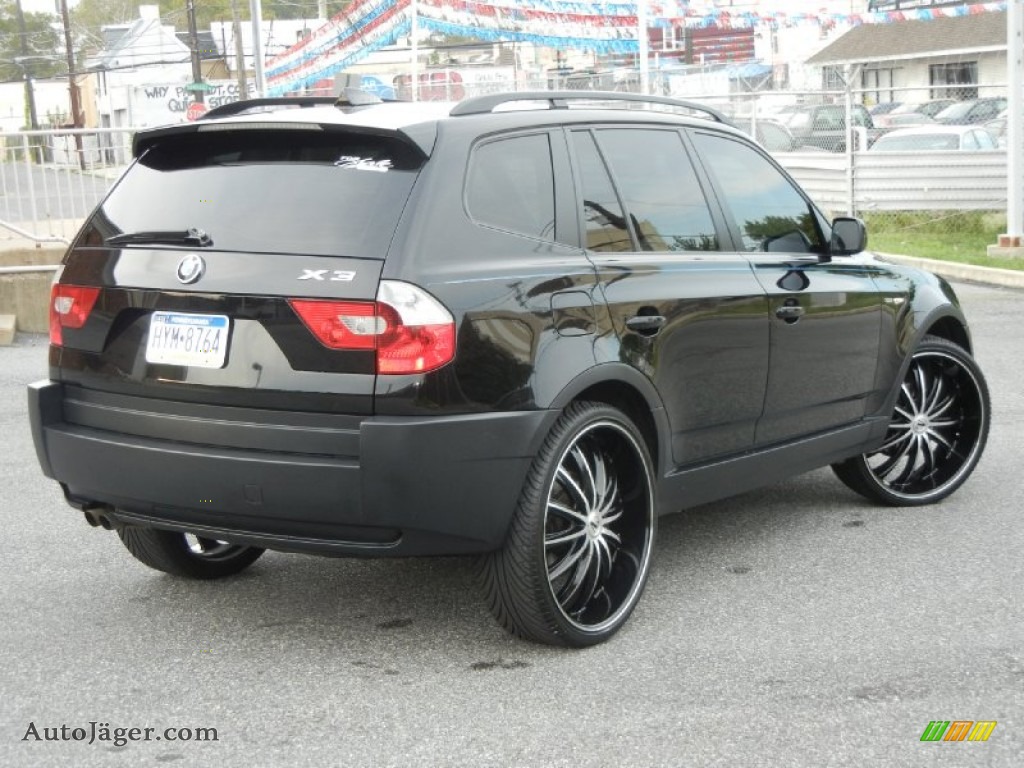 2005 Bmw X3 3 0i In Black Sapphire Metallic Photo 3