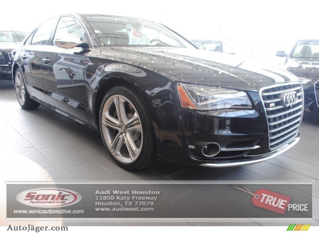 2014 S8 quattro S - Phantom Black Pearl / Black photo #1