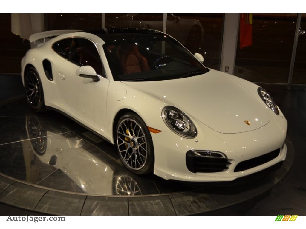 2014 911 Turbo S Coupe - White / Carrera Red Natural Leather photo #3