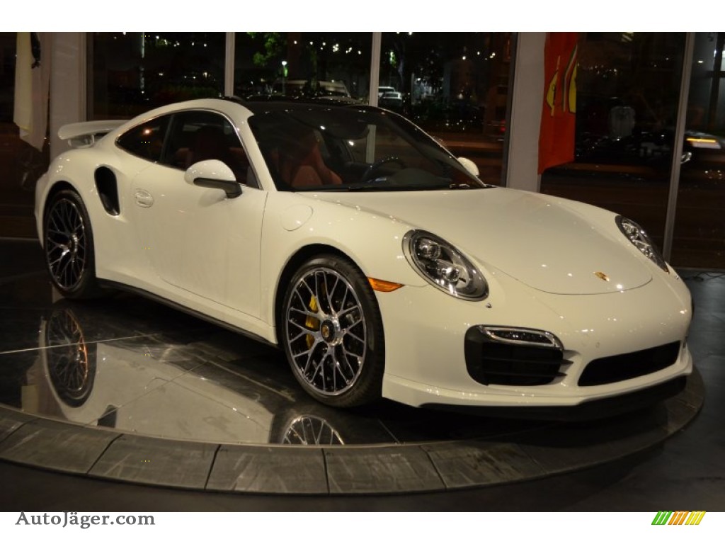 2014 911 Turbo S Coupe - White / Carrera Red Natural Leather photo #7