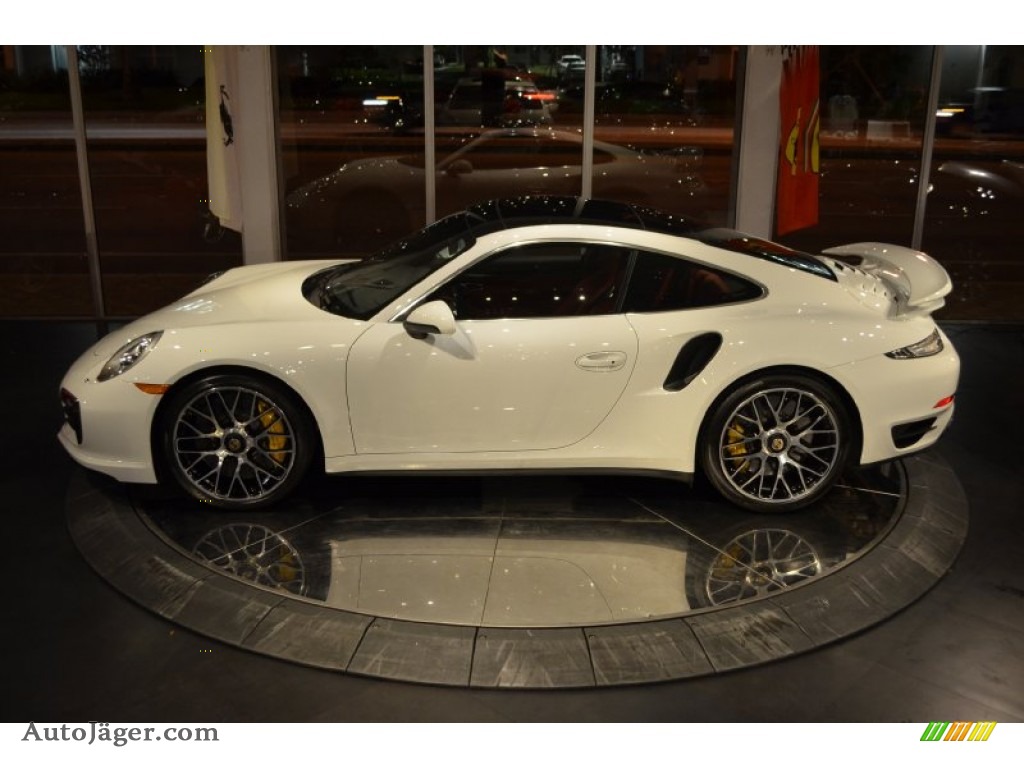 2014 911 Turbo S Coupe - White / Carrera Red Natural Leather photo #16