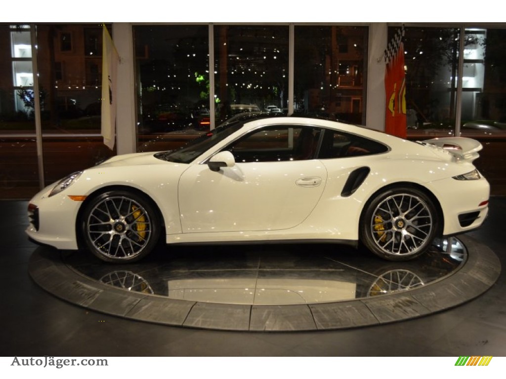 2014 911 Turbo S Coupe - White / Carrera Red Natural Leather photo #17