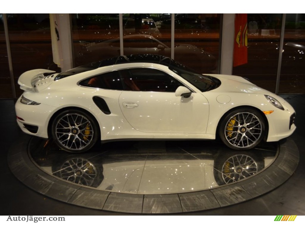 2014 911 Turbo S Coupe - White / Carrera Red Natural Leather photo #29