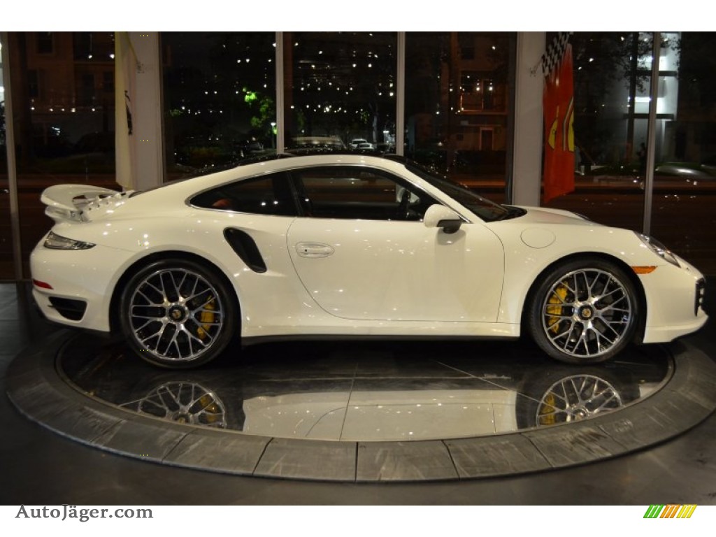 2014 911 Turbo S Coupe - White / Carrera Red Natural Leather photo #30