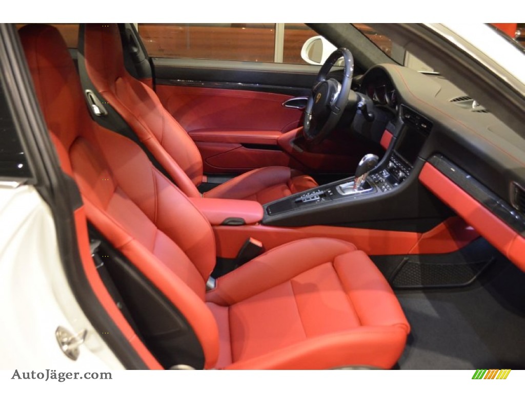 2014 911 Turbo S Coupe - White / Carrera Red Natural Leather photo #35