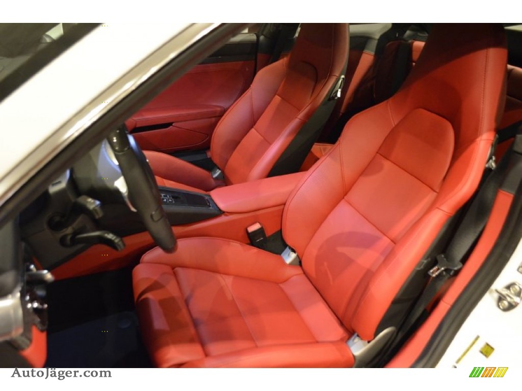 2014 911 Turbo S Coupe - White / Carrera Red Natural Leather photo #40