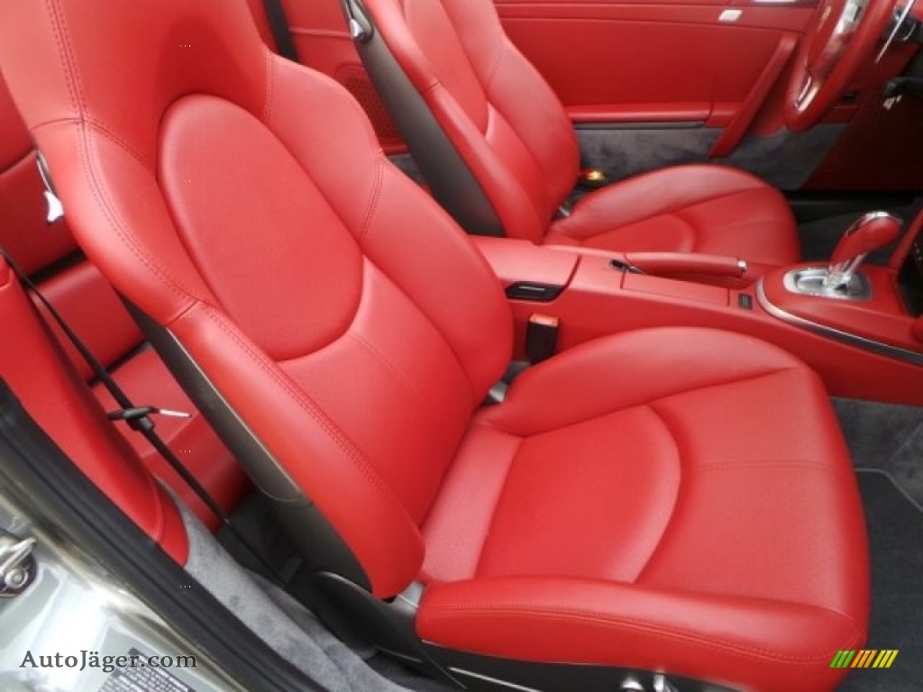 2011 911 Turbo S Cabriolet - Meteor Grey Metallic / Carrera Red photo #35