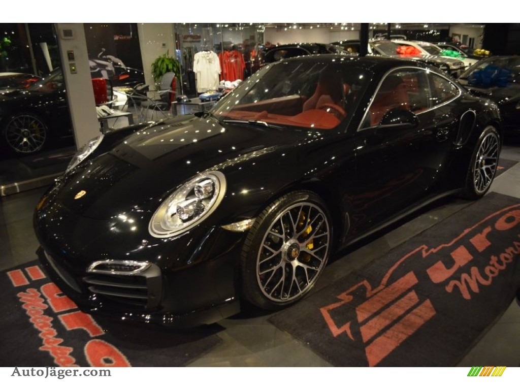 Basalt Black Metallic / Carrera Red Natural Leather Porsche 911 Turbo S Coupe
