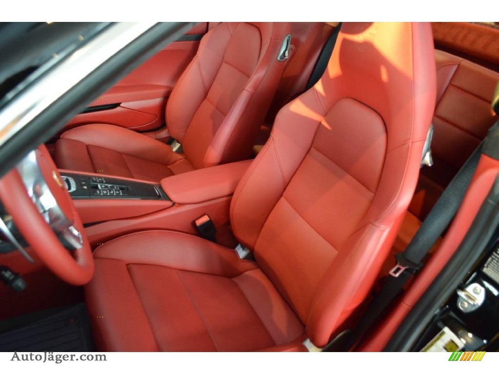 2014 911 Turbo S Coupe - Basalt Black Metallic / Carrera Red Natural Leather photo #26