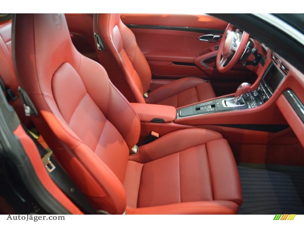 2014 911 Turbo S Coupe - Basalt Black Metallic / Carrera Red Natural Leather photo #31