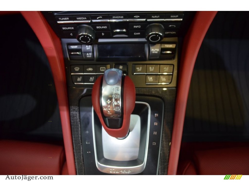 2014 911 Turbo S Coupe - Basalt Black Metallic / Carrera Red Natural Leather photo #40