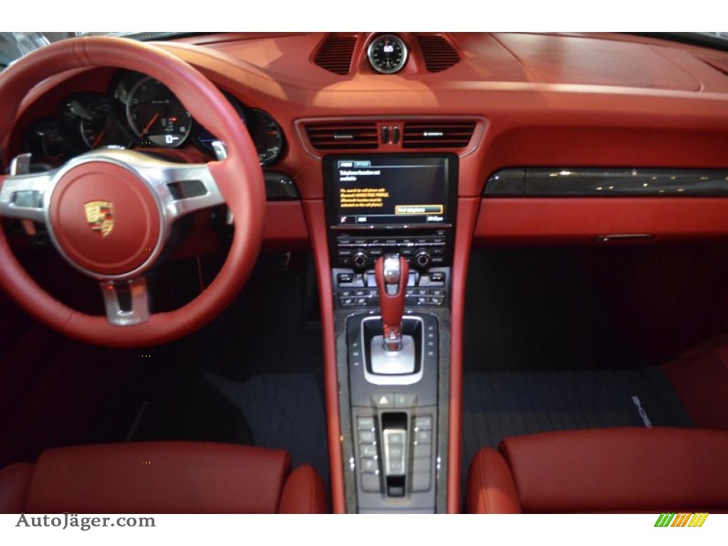 2014 911 Turbo S Coupe - Basalt Black Metallic / Carrera Red Natural Leather photo #46