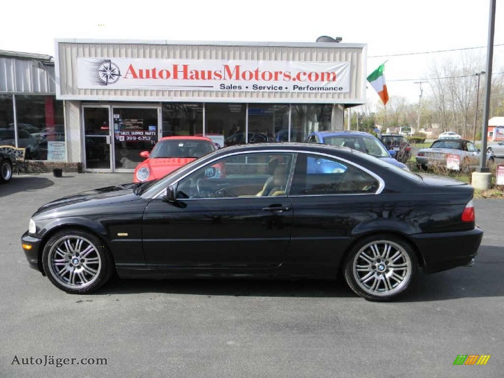 2002 3 Series 330i Coupe - Jet Black / Natural Brown photo #1