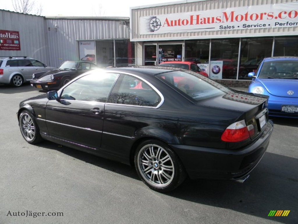 2002 3 Series 330i Coupe - Jet Black / Natural Brown photo #2