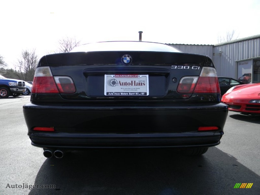 2002 3 Series 330i Coupe - Jet Black / Natural Brown photo #4