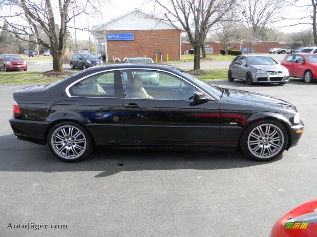 2002 3 Series 330i Coupe - Jet Black / Natural Brown photo #6