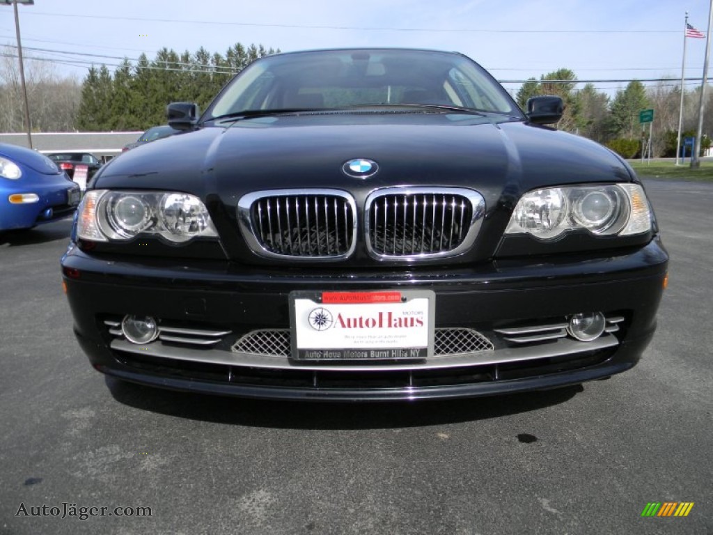 2002 3 Series 330i Coupe - Jet Black / Natural Brown photo #8